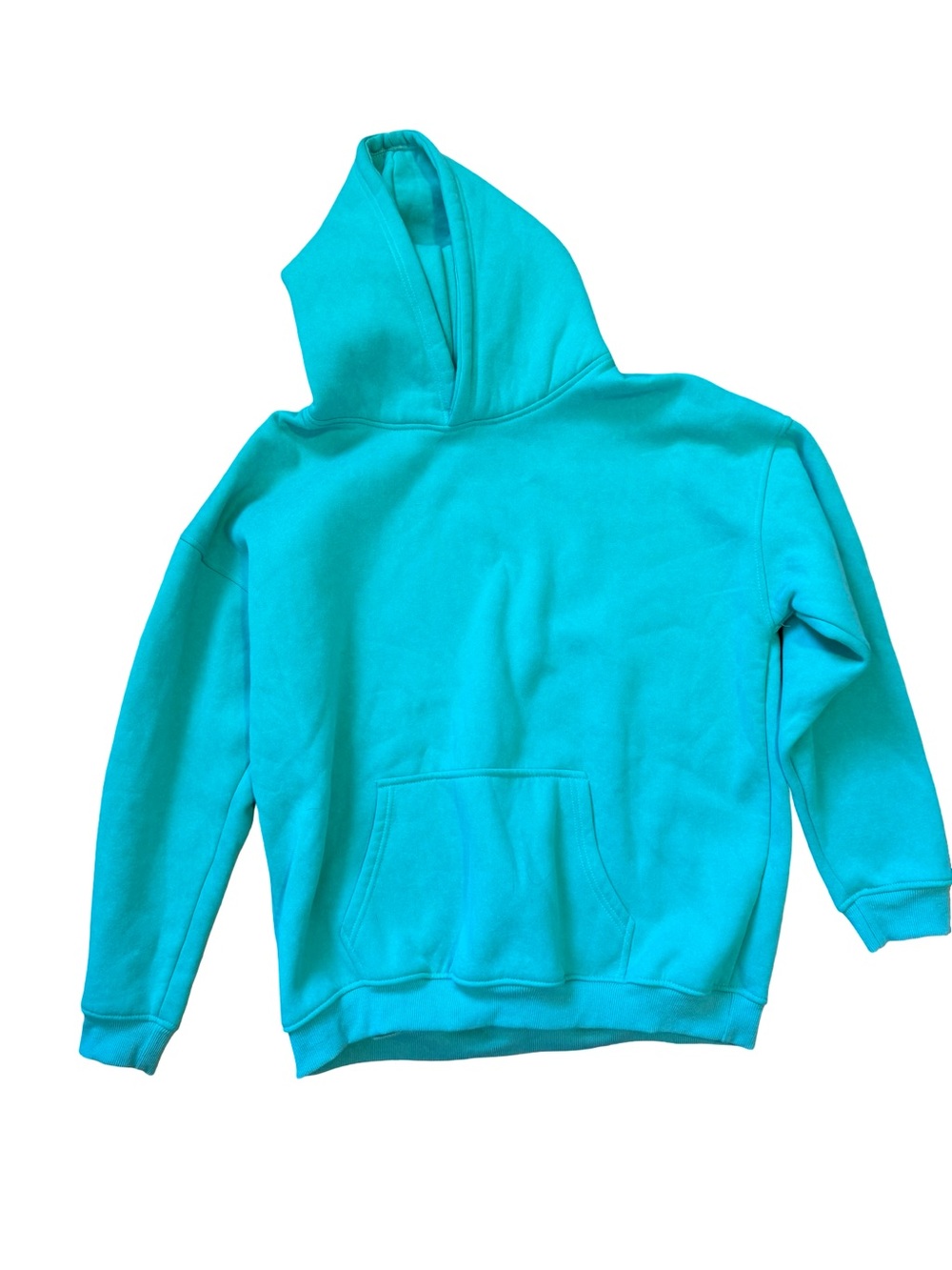 Green Cotton Hoodie Sweatshirt